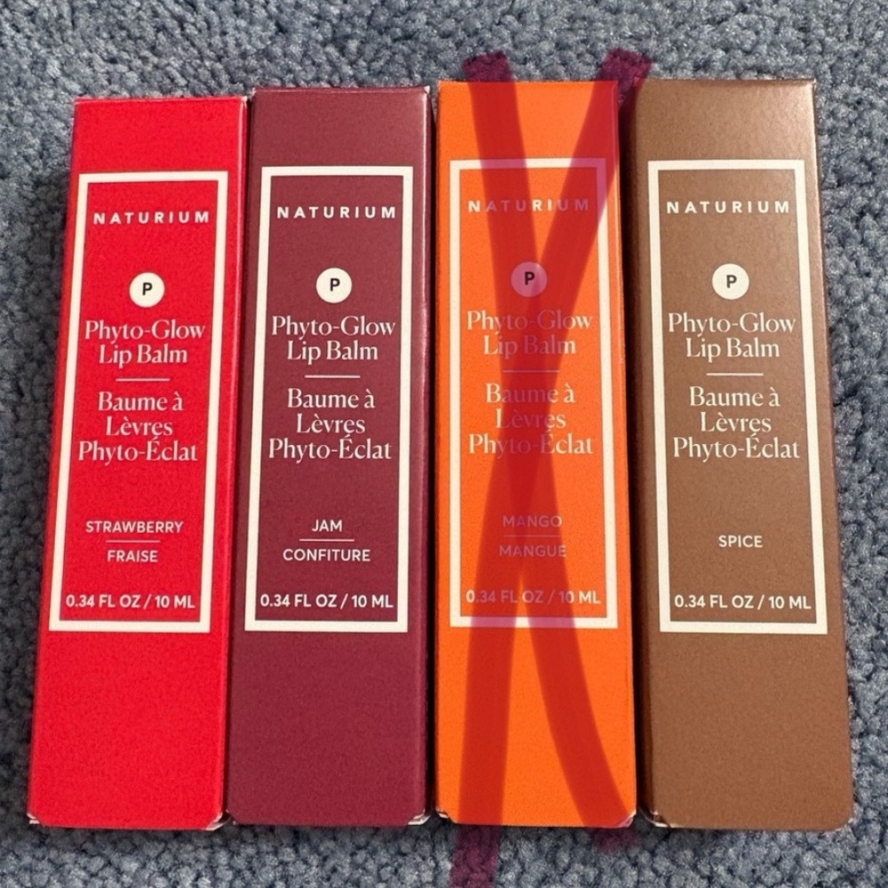 New Phyto-Glow Lip Balm Set of 3 - Strawberry, Jam, and Spice